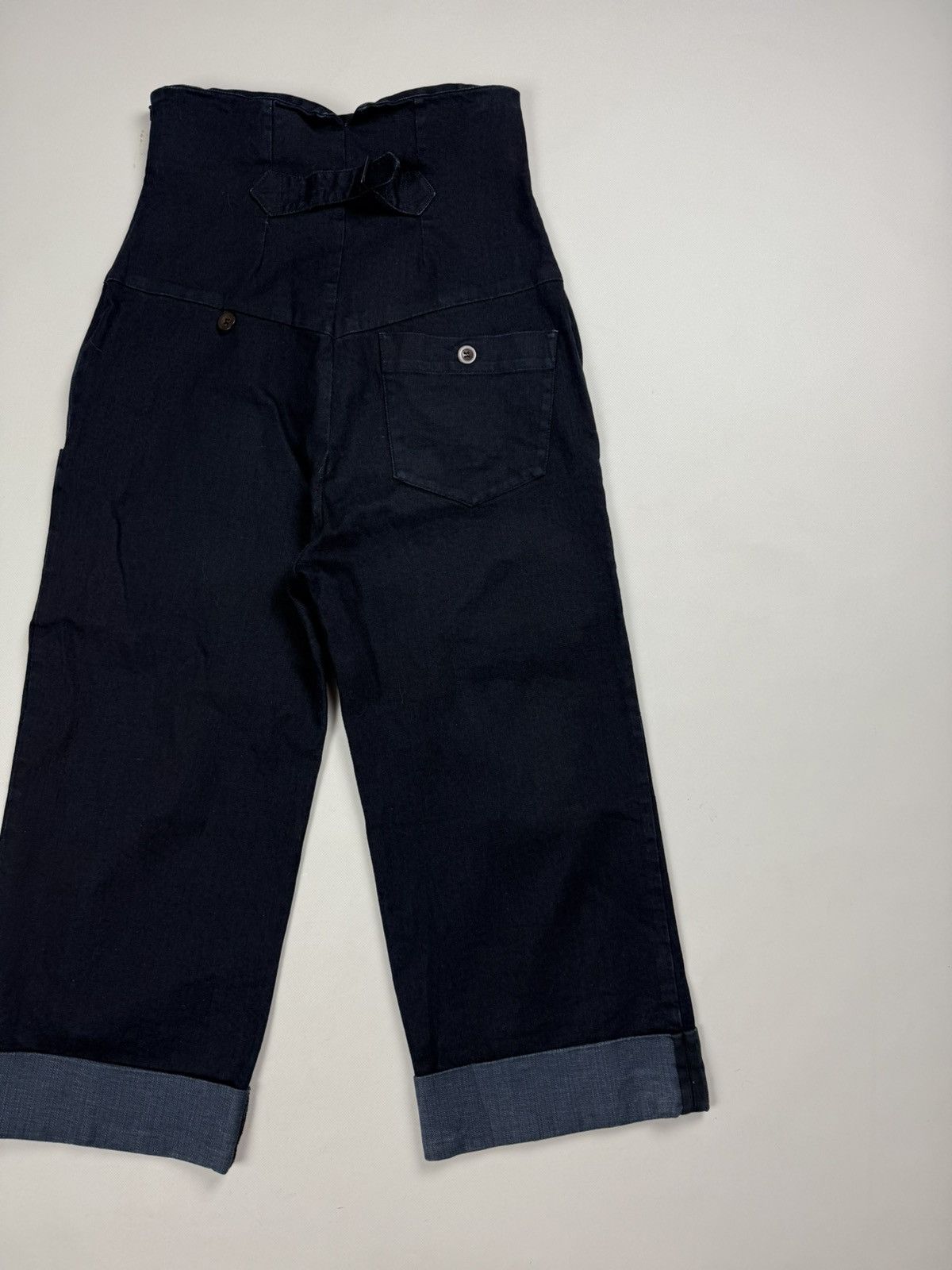Other Burfitt Avant-Garde High Waist Buckle Back Cropped Jeans Size 30" / US 8 / IT 44 - 18 Thumbnail