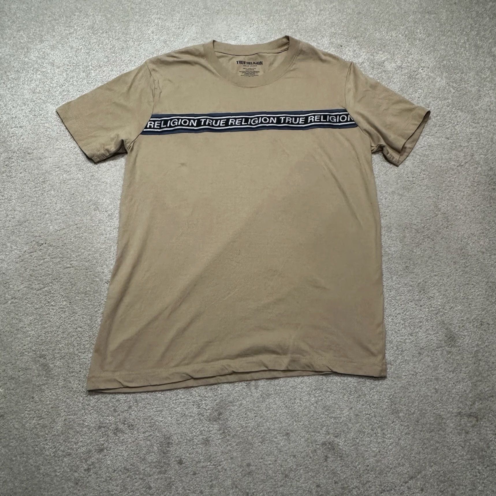 True Religion True Religion T Shirt Mens Small Brown Spellout Shirt Men S Brown Logo Print All Seasons Knit Crew Neck Short Sleeve Vintage No Size US S / EU 44-46 / 1 - 2 Thumbnail