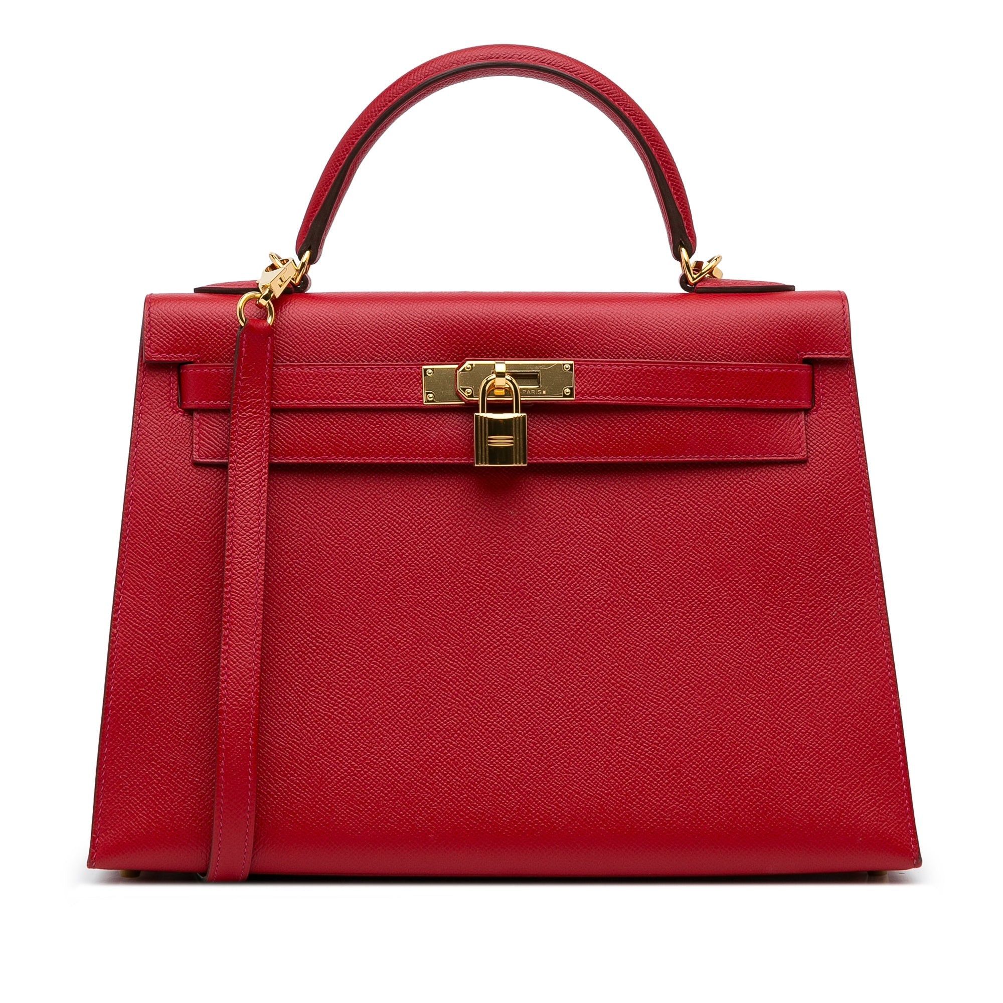 image of Hermes Hermes Handbags Kelly 32 in Red, Women's