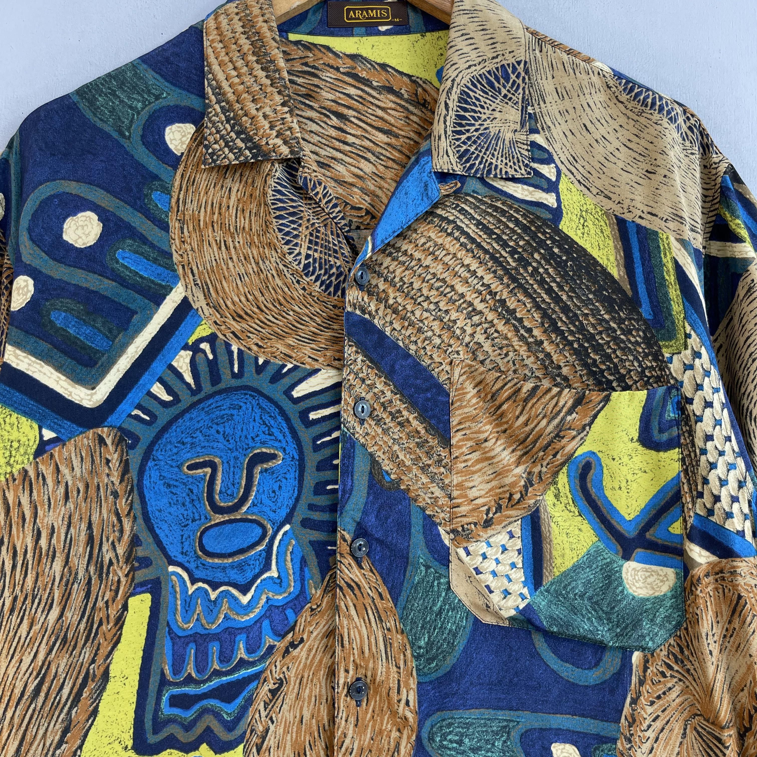 Japanese Brand × Vintage Vintage ARAMIS Pop Art Avant Garde Novelty Baroque Shirt Size US M / EU 48-50 / 2 - 2 Thumbnail