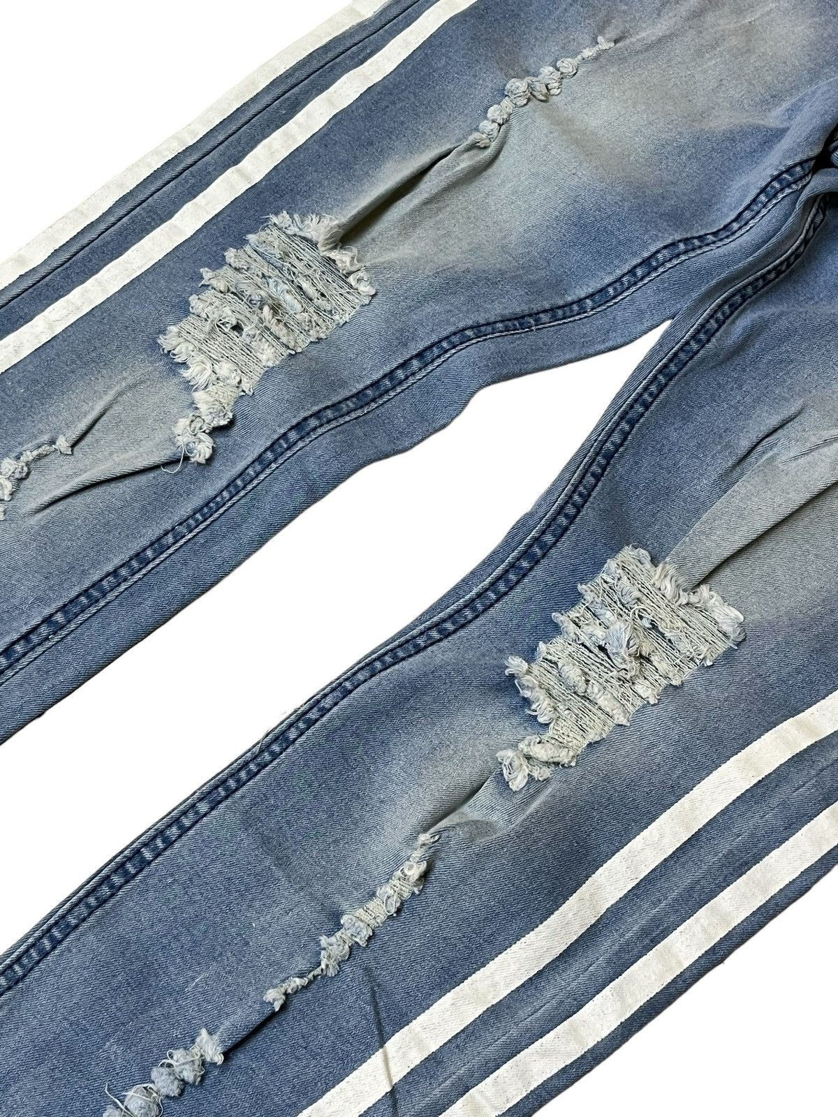 Japanese Brand JAPANESE DENIM STRETCH COTTON DISTRESS STYLE JEANS Size US 32 / EU 48 - 5 Thumbnail