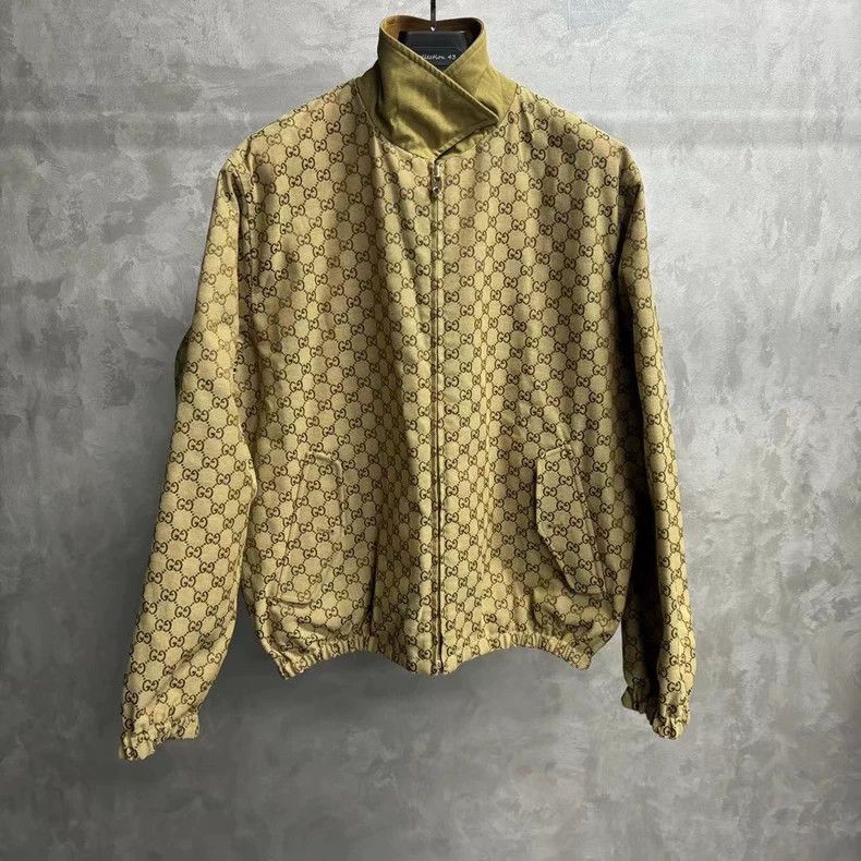 Gucci The latest brown full-print pattern logo double-sided