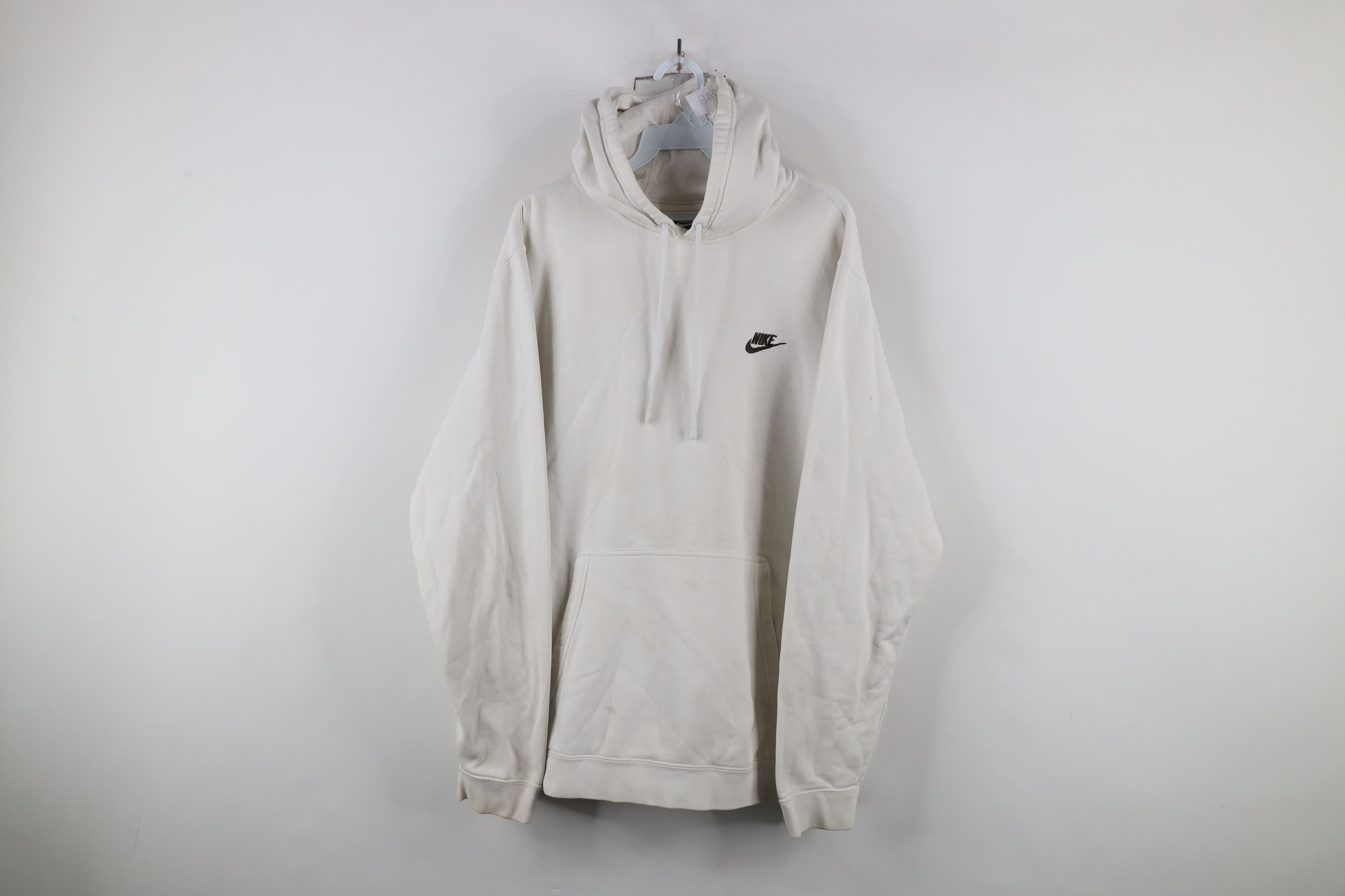 Nike × Vintage Vintage Y2K Nike Travis Scott Mini Swoosh Hoodie Off White Size US XXL / EU 58 / 5 - 1 Thumbnail