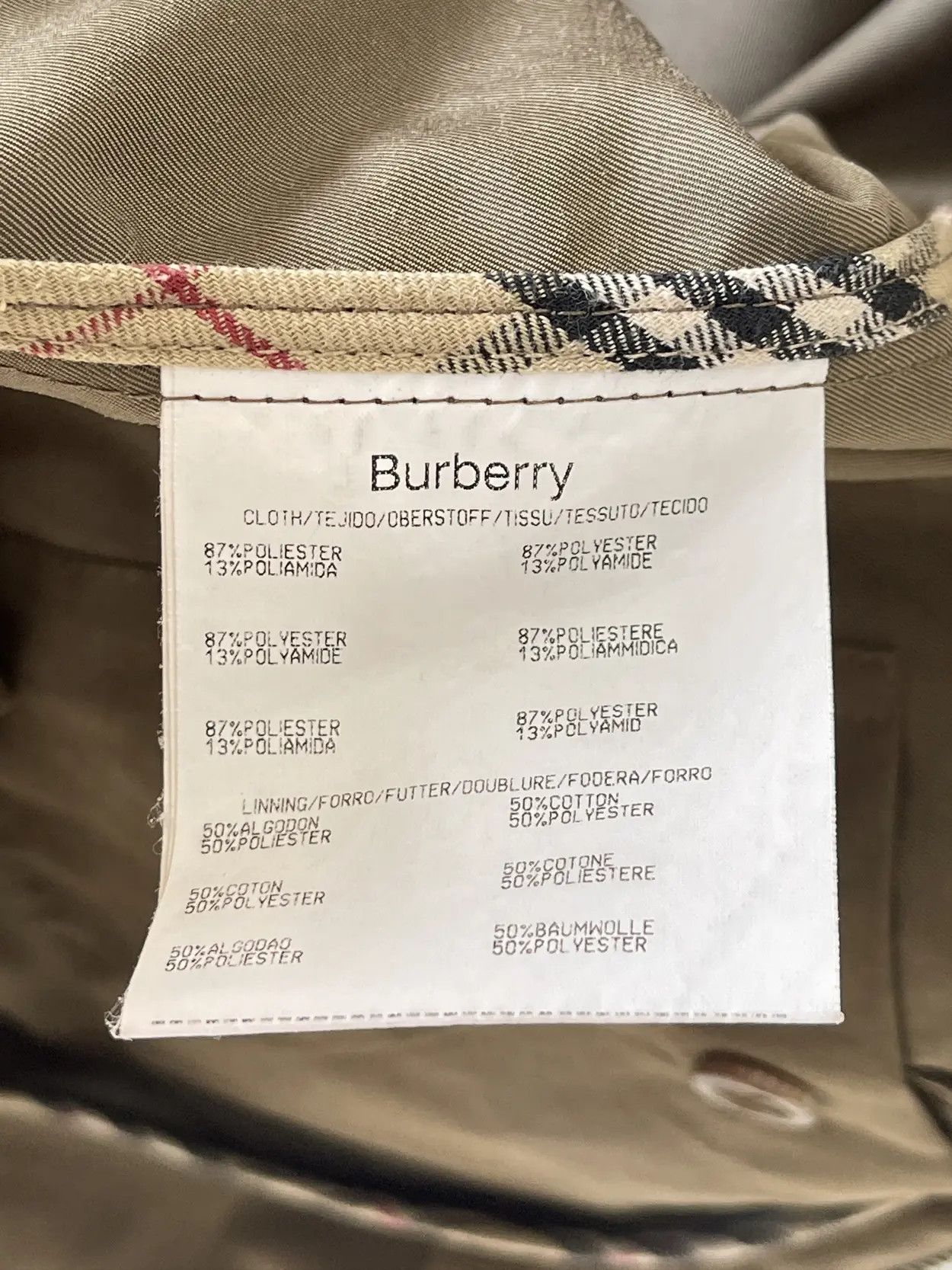 Burberry 🔥 Burberry light jacket nova check size L kaki brown 52it Size US L / EU 52-54 / 3 - 10 Thumbnail
