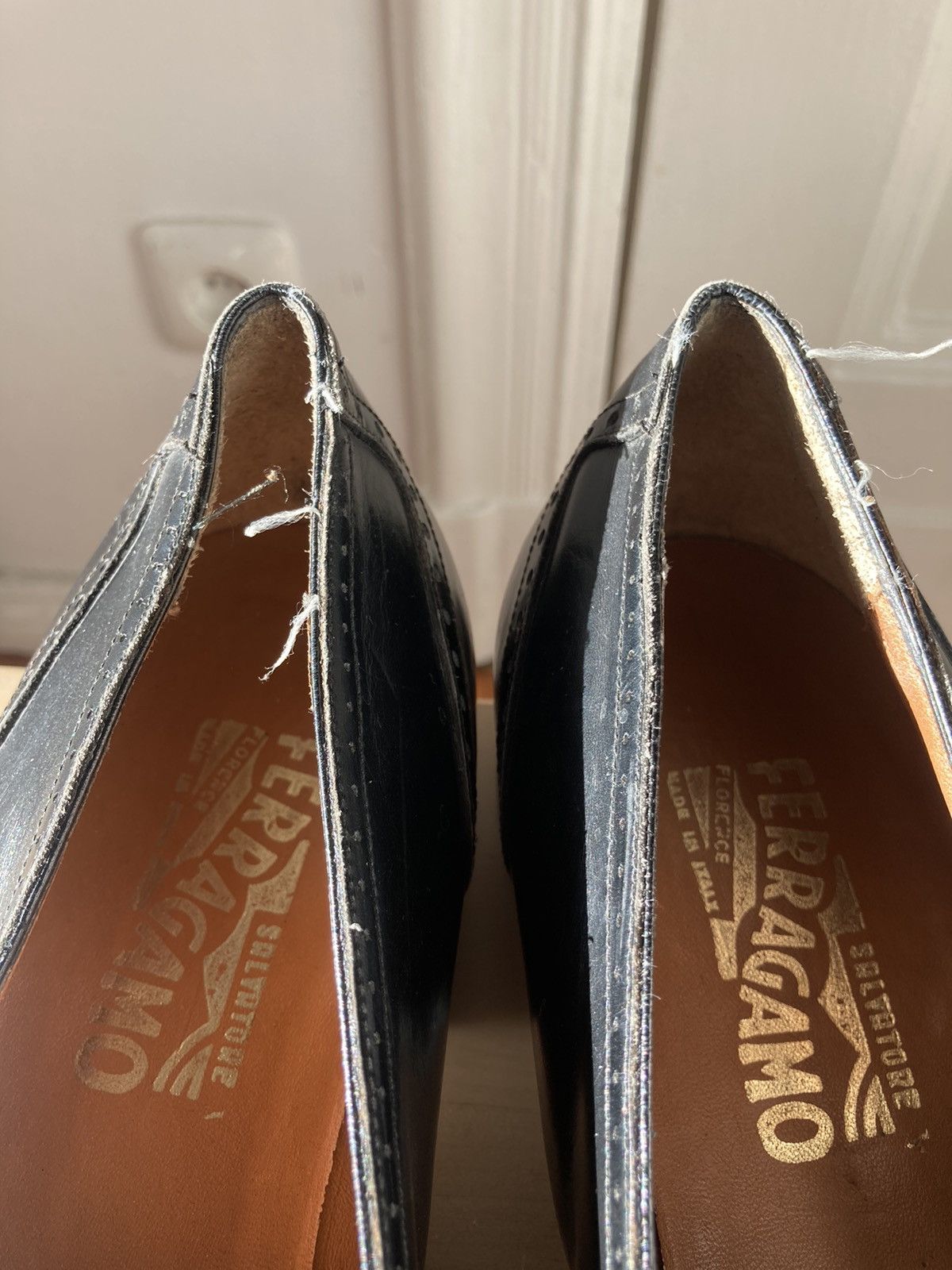 Salvatore Ferragamo Vintage Salvatore Ferragamo Leather Tassel Loafers Size US 9 / EU 42 - 10 Thumbnail