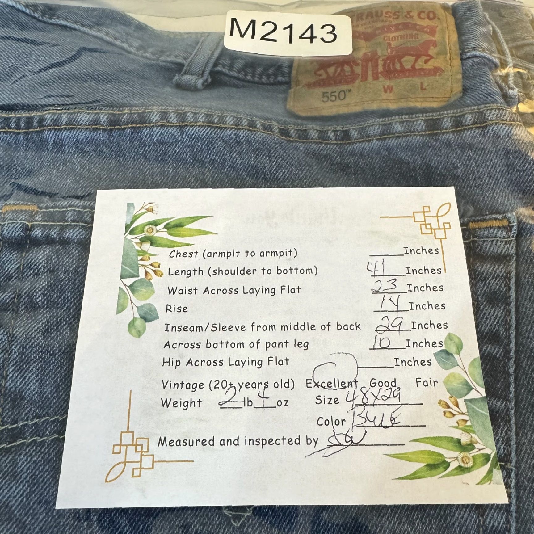 Levi's Levi's Jeans 550 Mens 48x29 Relaxed Tapered Leg Denim Medium Wash Blue Size US 32 / EU 48 - 8 Thumbnail