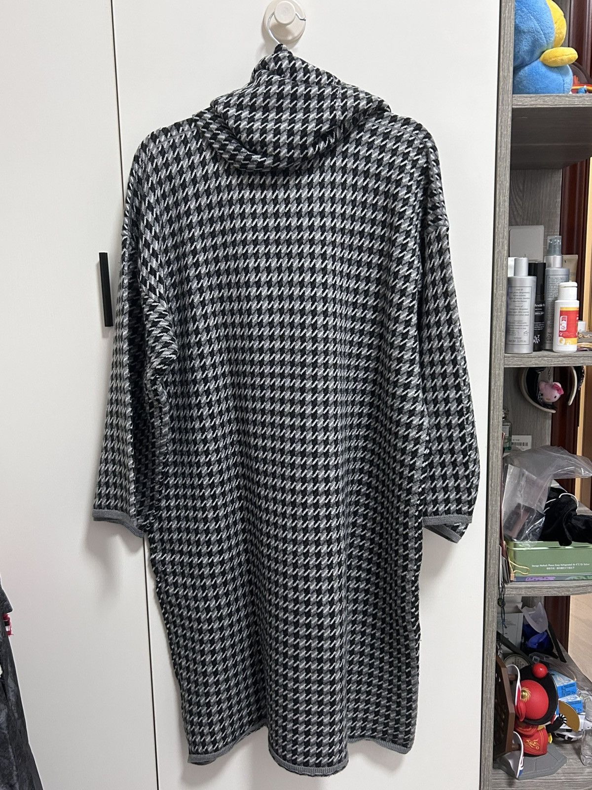 Hermes Hermès dress 100% cashmere with cowl houndstooth Size M / US 6-8 / IT 42-44 - 3 Thumbnail