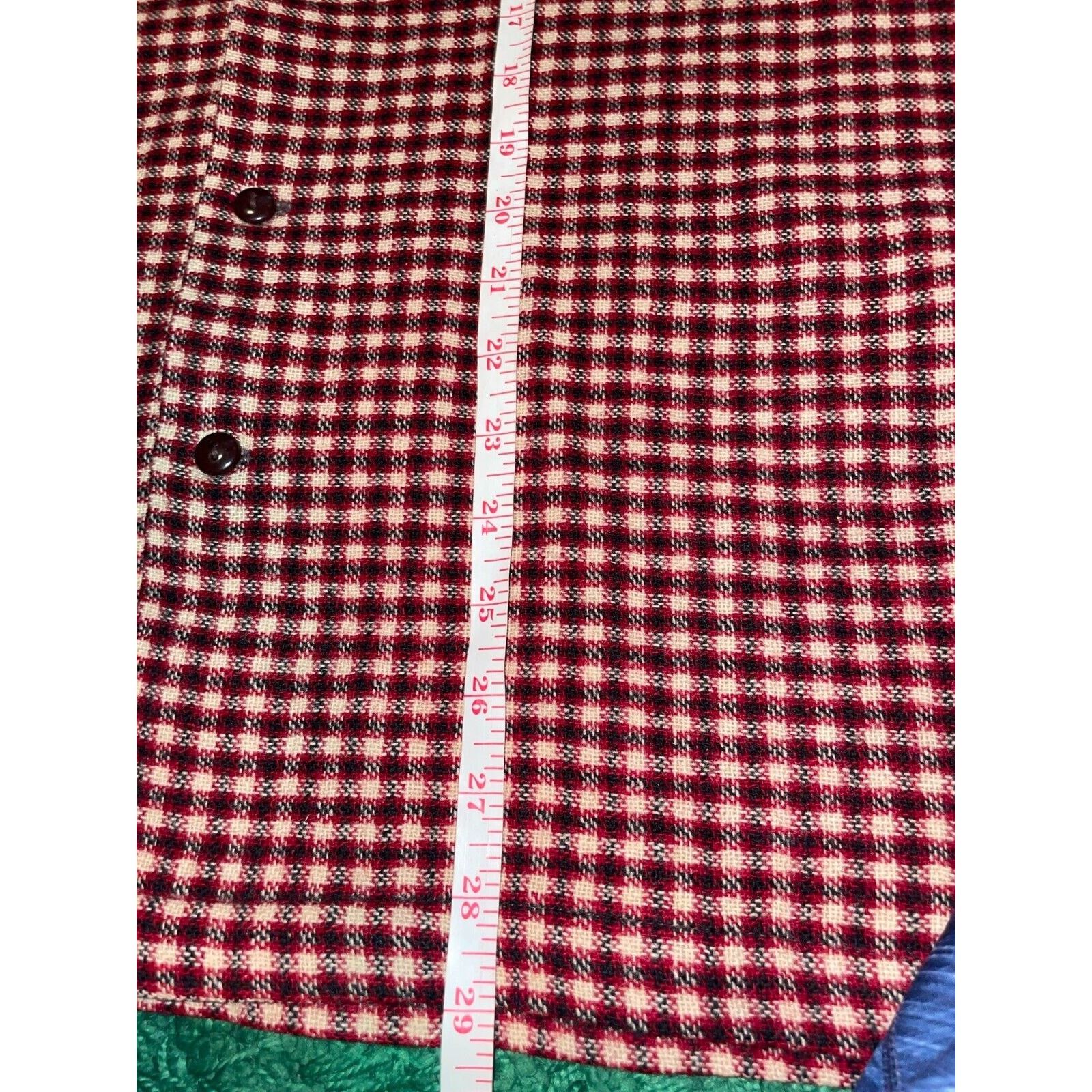 Chippewa 1960s Vintage Chippewa Wool Red Button Down Looped Shirt 60s Size US XL / EU 56 / 4 - 15 Thumbnail