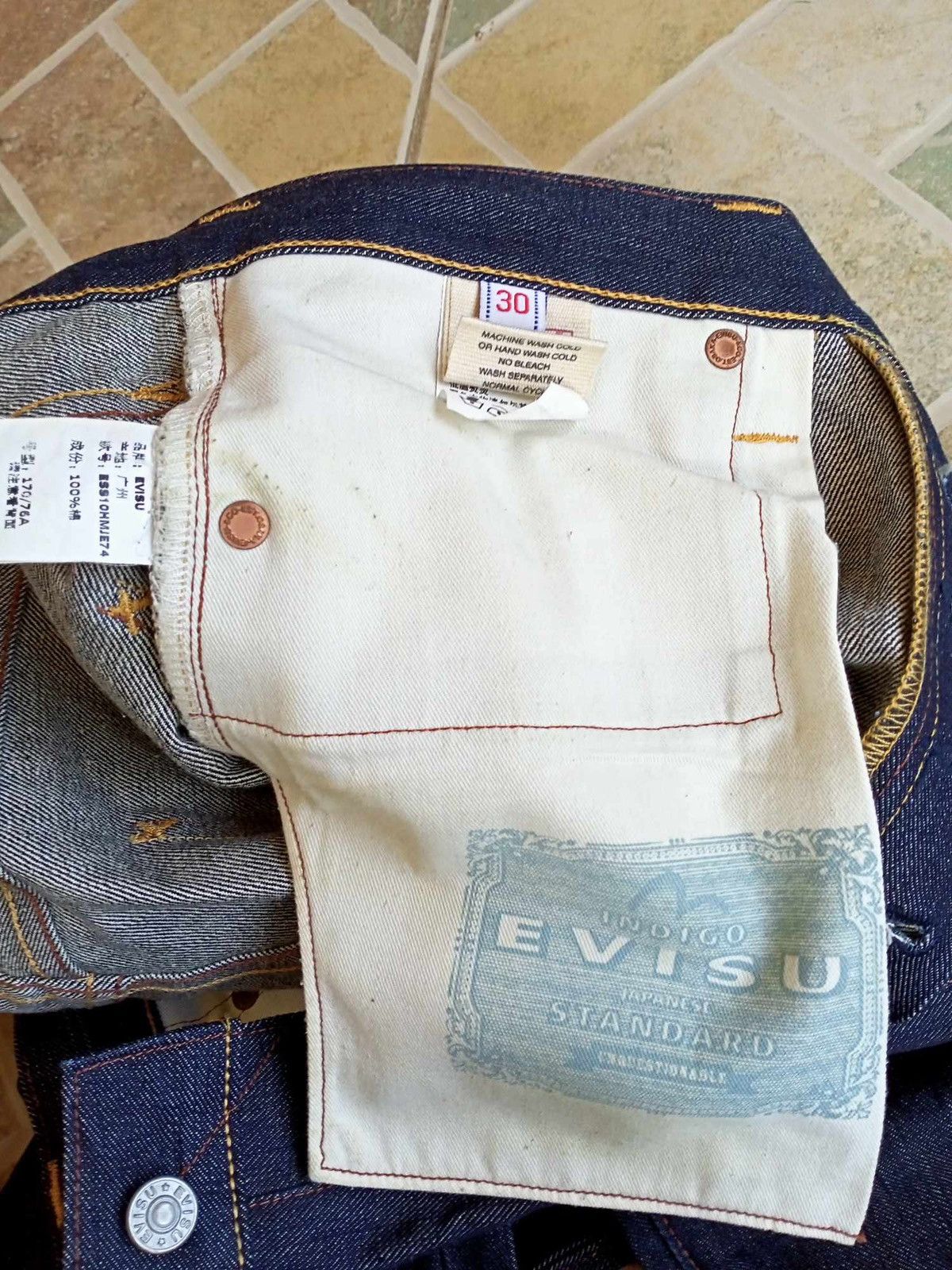 Evisu EVISU LABOR STYLE CRAFT SPECIAL SELVEDGE DENIM Size US 34 / EU 50 - 12 Thumbnail
