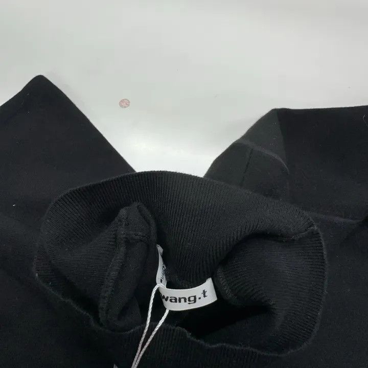 Alexander Wang Alexander Wang Black Short Sleeve Logo Bodycon Dress - Size M / US 6-8 / IT 42-44 - 7 Thumbnail