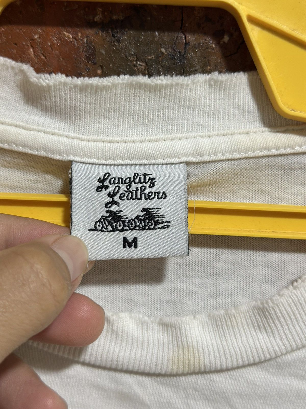 Vintage × West Coast Choppers Vintage Langlitz Leathers Distress Tee Size US M / EU 48-50 / 2 - 7 Thumbnail