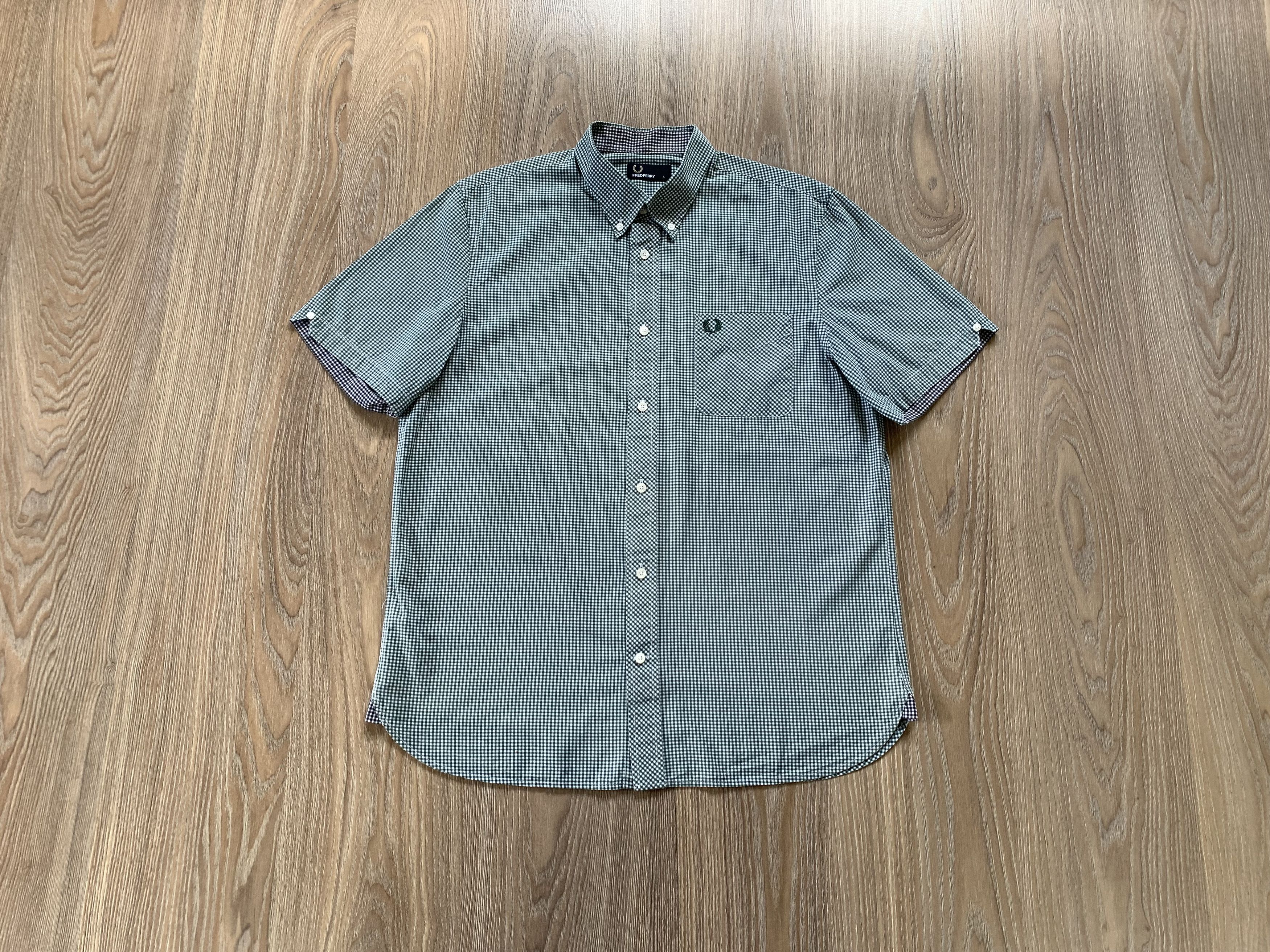 Fred Perry Fred Perry Short Sleeve Micro Plaid Cotton Shirt Size US L / EU 52-54 / 3 - 1 Thumbnail