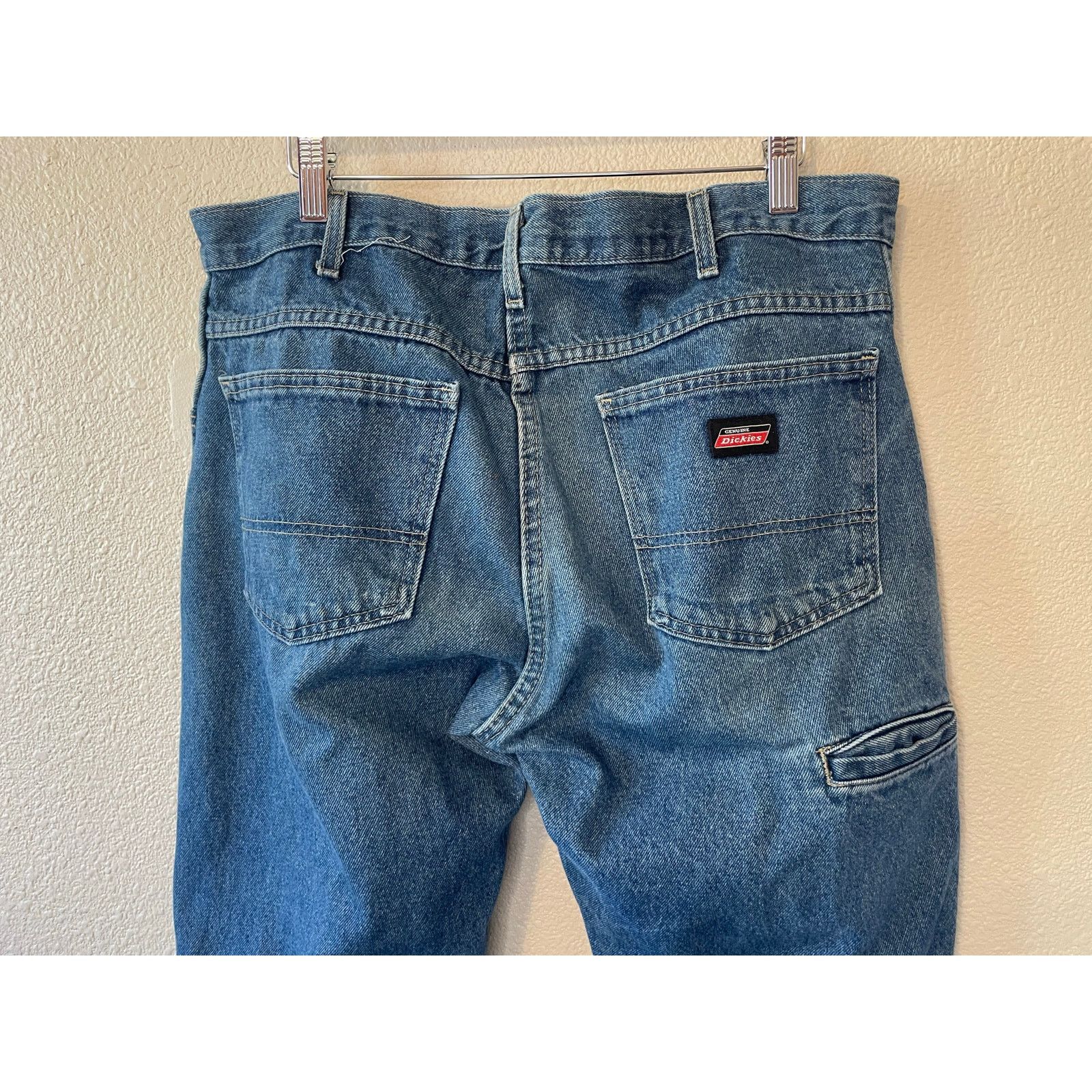 Dickies Dickies Straight Leg Medium Wash Semi Distressed Denim 34x30 Size US 34 / EU 50 - 3 Thumbnail