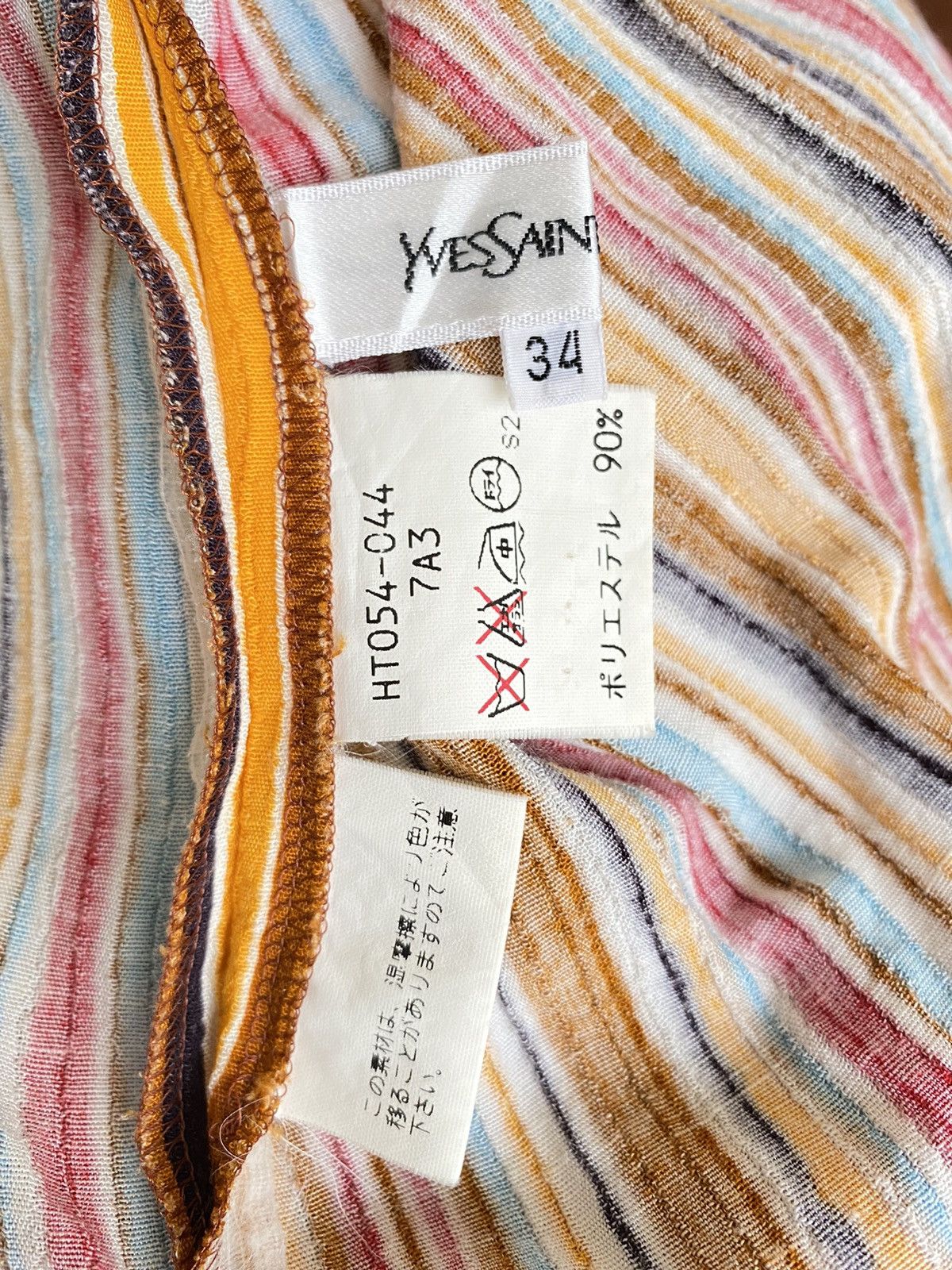 Yves Saint Laurent Yves Saint Laurent Multicolor Striped Summer Top Size ONE SIZE - 3 Thumbnail