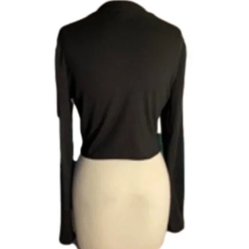 Other Love J Babe Rhinestone Cutout Long Sleeve Black Crop Top L Size US L / EU 52-54 / 3 - 7 Thumbnail