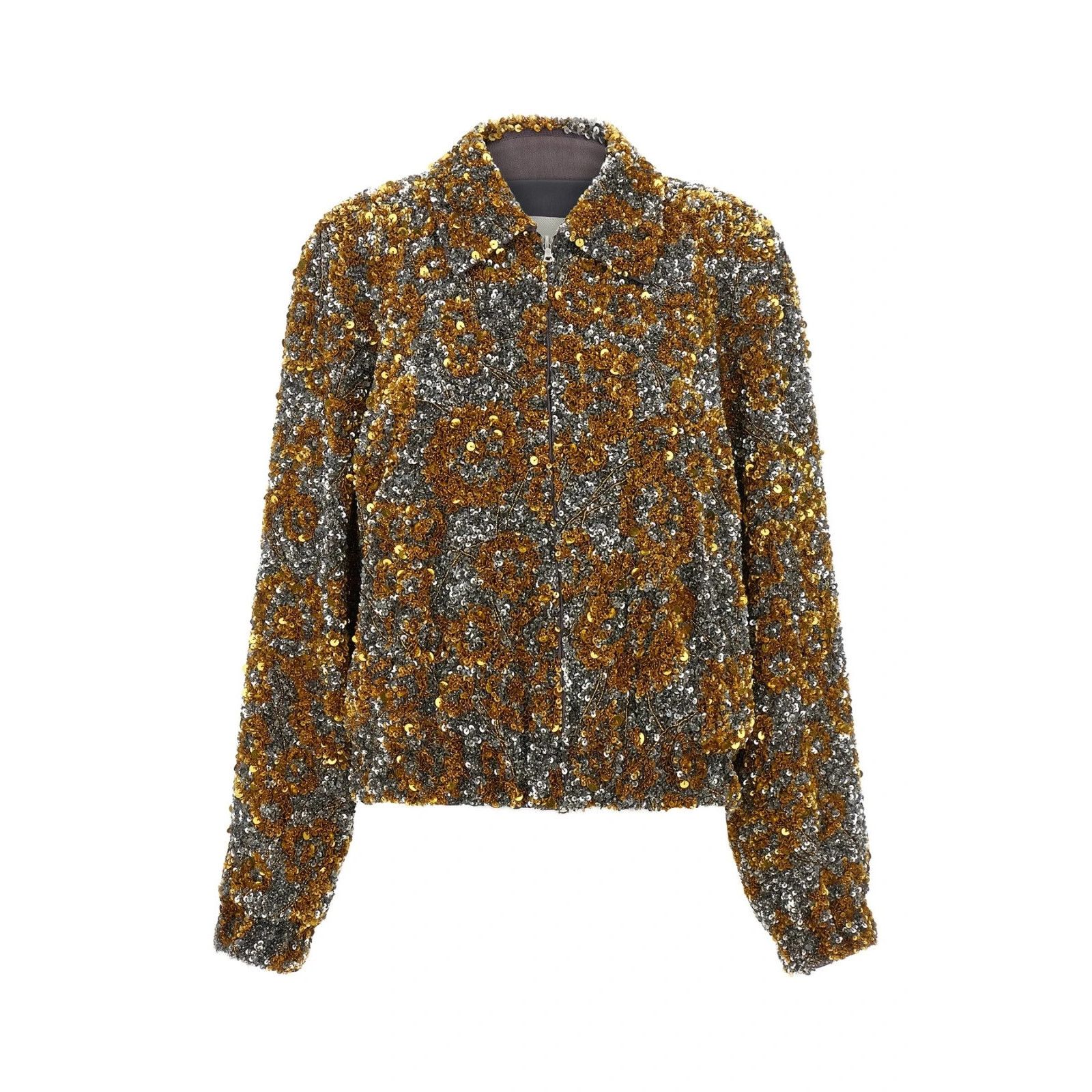 DRIES VAN NOTEN Vinnia Brown Sequin Jacket New & Authentic (