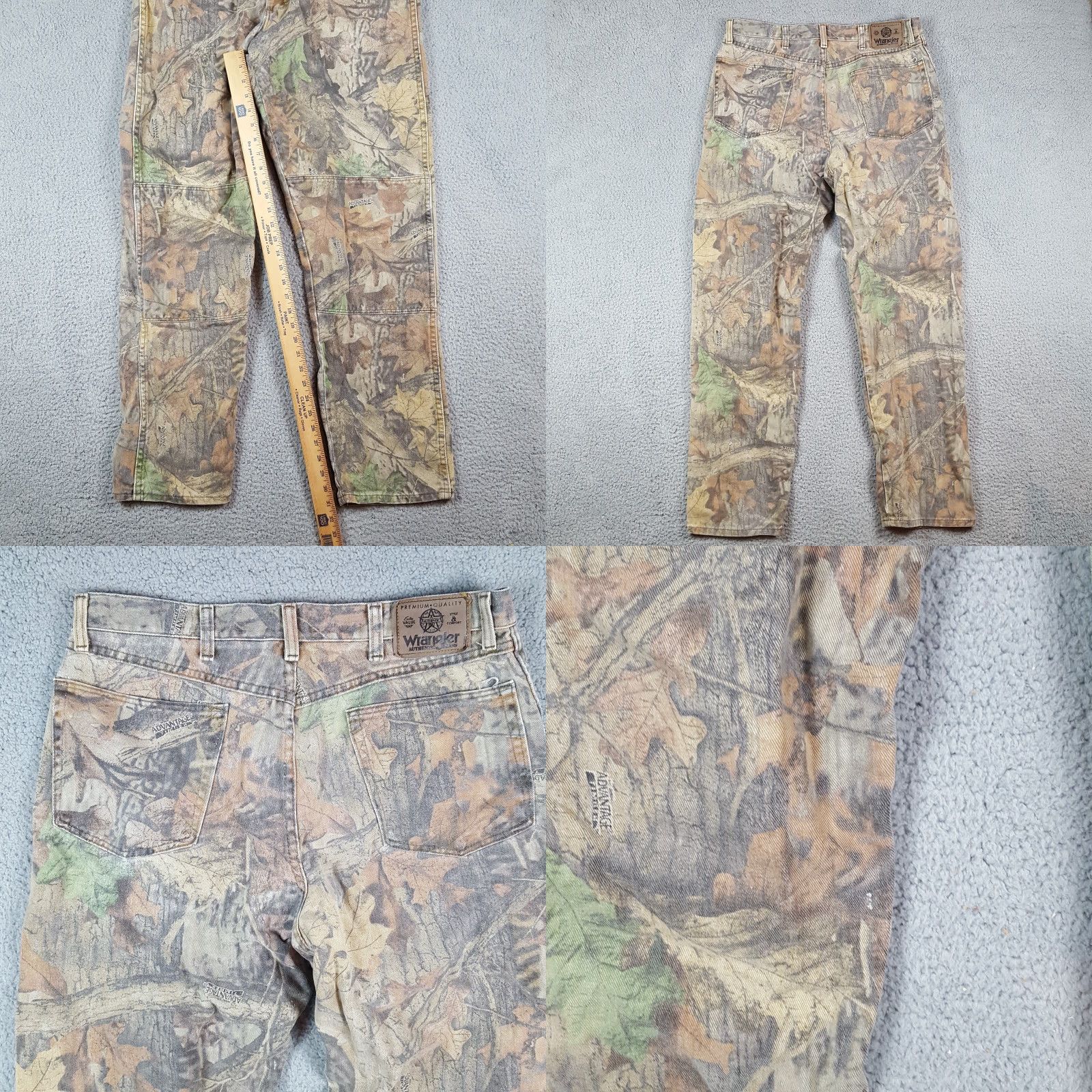 Wrangler VINTAGE Wrangler Work Pants 34x31 Camouflage Canvas Double Knee Mens Y2K Retro Casual Outdoor Size US 34 / EU 50 - 8 Thumbnail