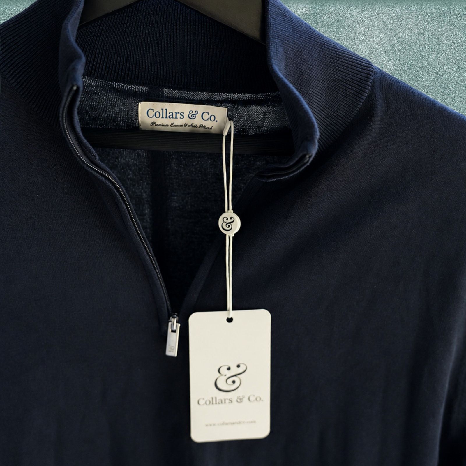 Other Collars & Co Black Silk Blend Quarter Zip Mens Large Size US L / EU 52-54 / 3 - 4 Thumbnail