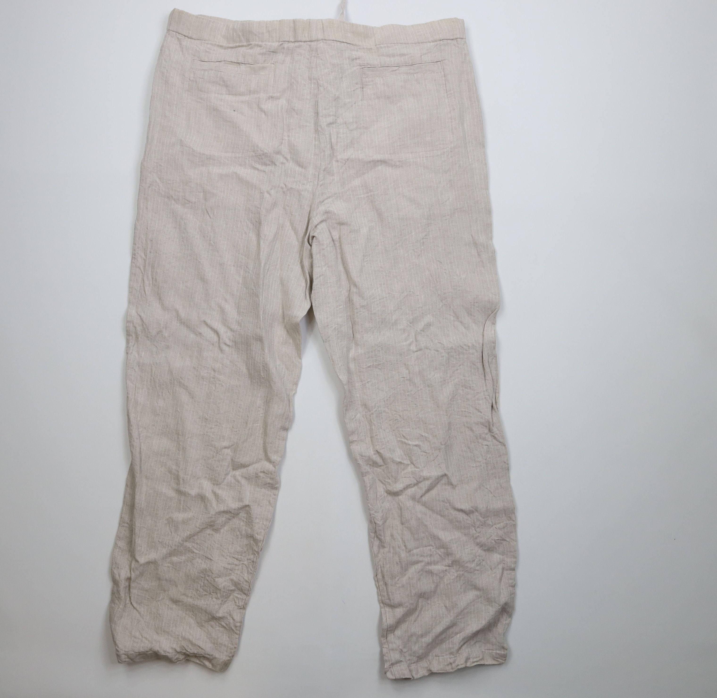 Vintage Vintage 90s Y2K Streetwear Knit Wide Leg Chino Pants Beige Size US 38 / EU 54 - 11 Thumbnail
