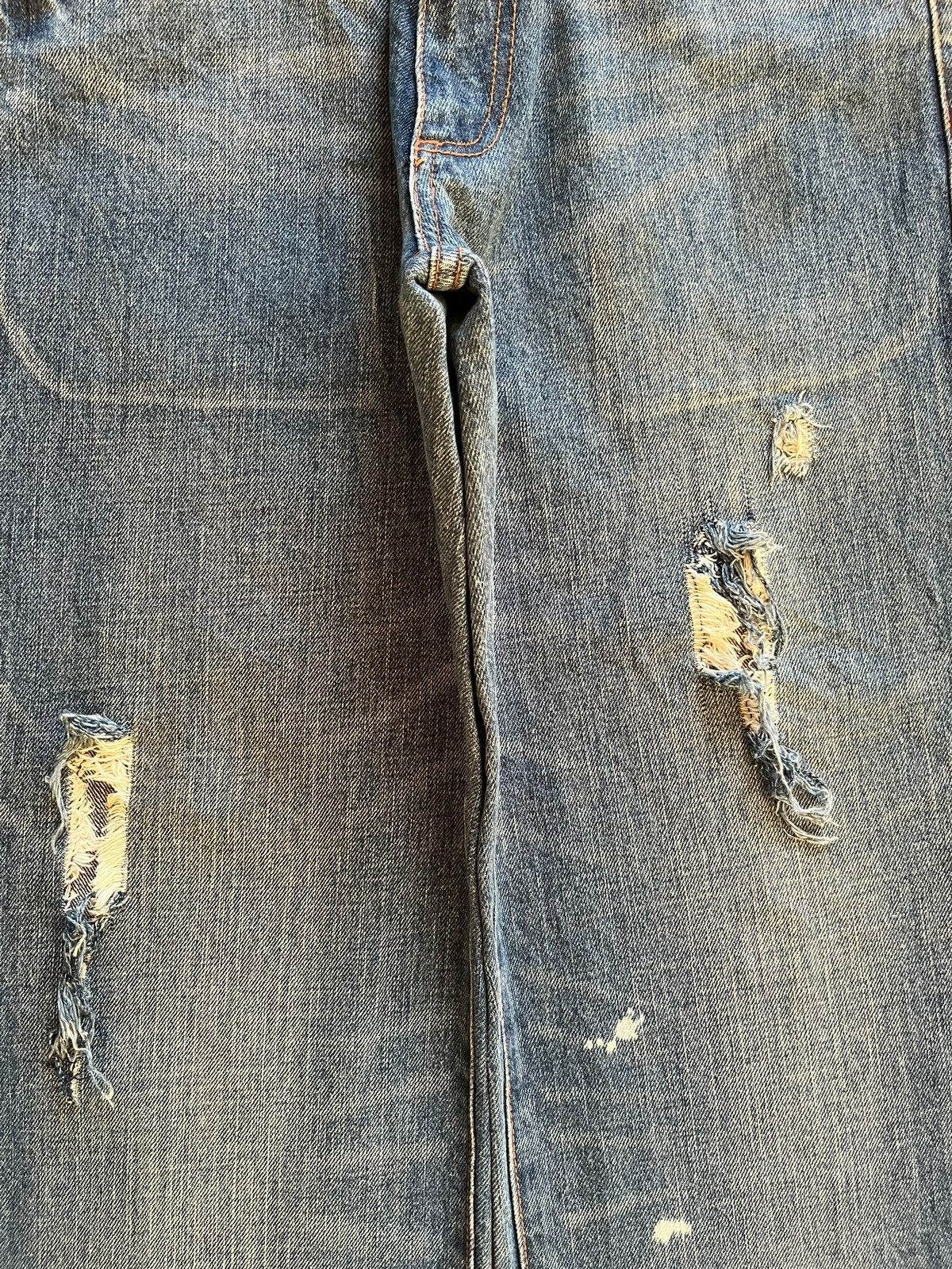 Japanese Brand Vintage Japanese Brand Paint Splatter Distressed Baggy Jeans Size US 31 - 5 Thumbnail