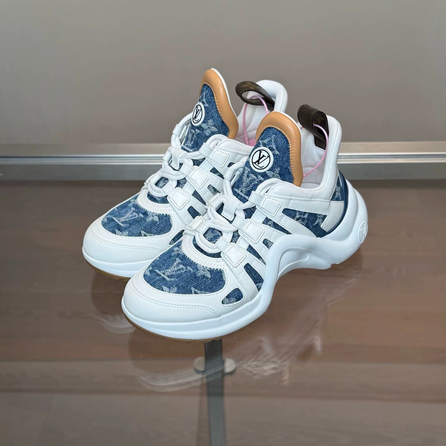Louis Vuitton Louis Vuitton Archlight Denim Monogram Dad Shoes Size US 4.5 / IT 34.5 - 1 Thumbnail