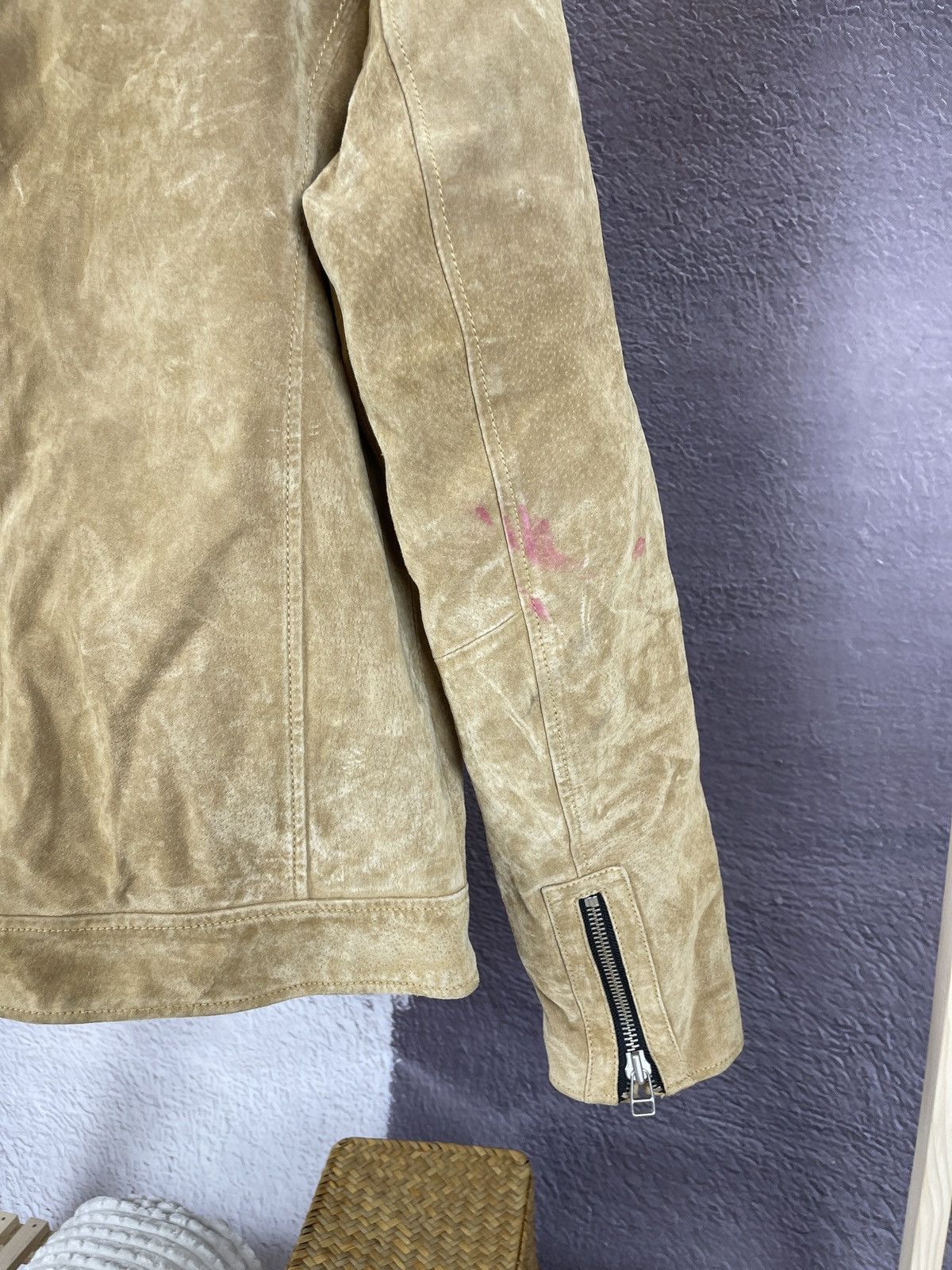 Genuine Leather Goosecraft brown Simpson JR suede leather motorcycle jacket Size US L / EU 52-54 / 3 - 17 Thumbnail