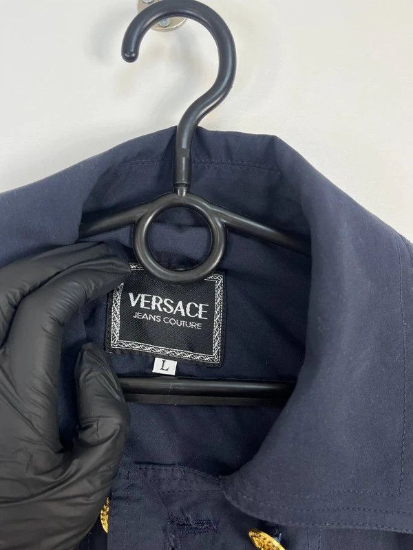 Versace Vintage Versace Jeans Couture Jacket Navy Gold Buttons L Size US L / EU 52-54 / 3 - 4 Thumbnail