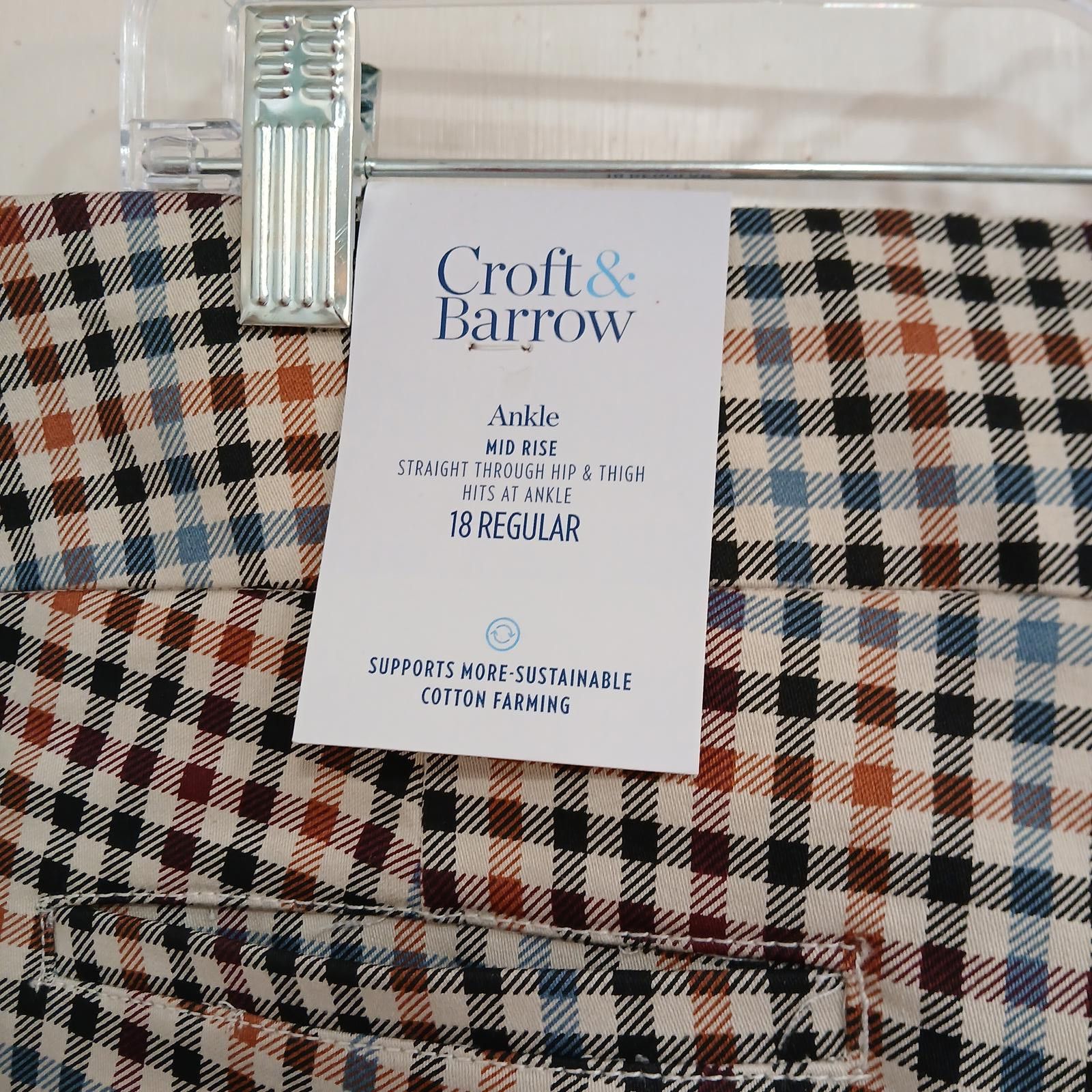 Croft & Barrow NWT Croft & Barrow Checkered Ankle Pants Women's 18 Size 40" / US 18 - 11 Thumbnail