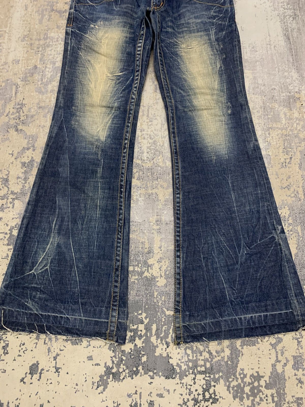 If Six Was Nine Vintage Flare Lolita Bell Bottom Jeans Size 31" - 3 Thumbnail