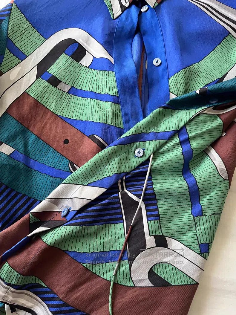 Hermes Hermes Silk Shirt Size XXS / US 00 / IT 34 - 3 Thumbnail