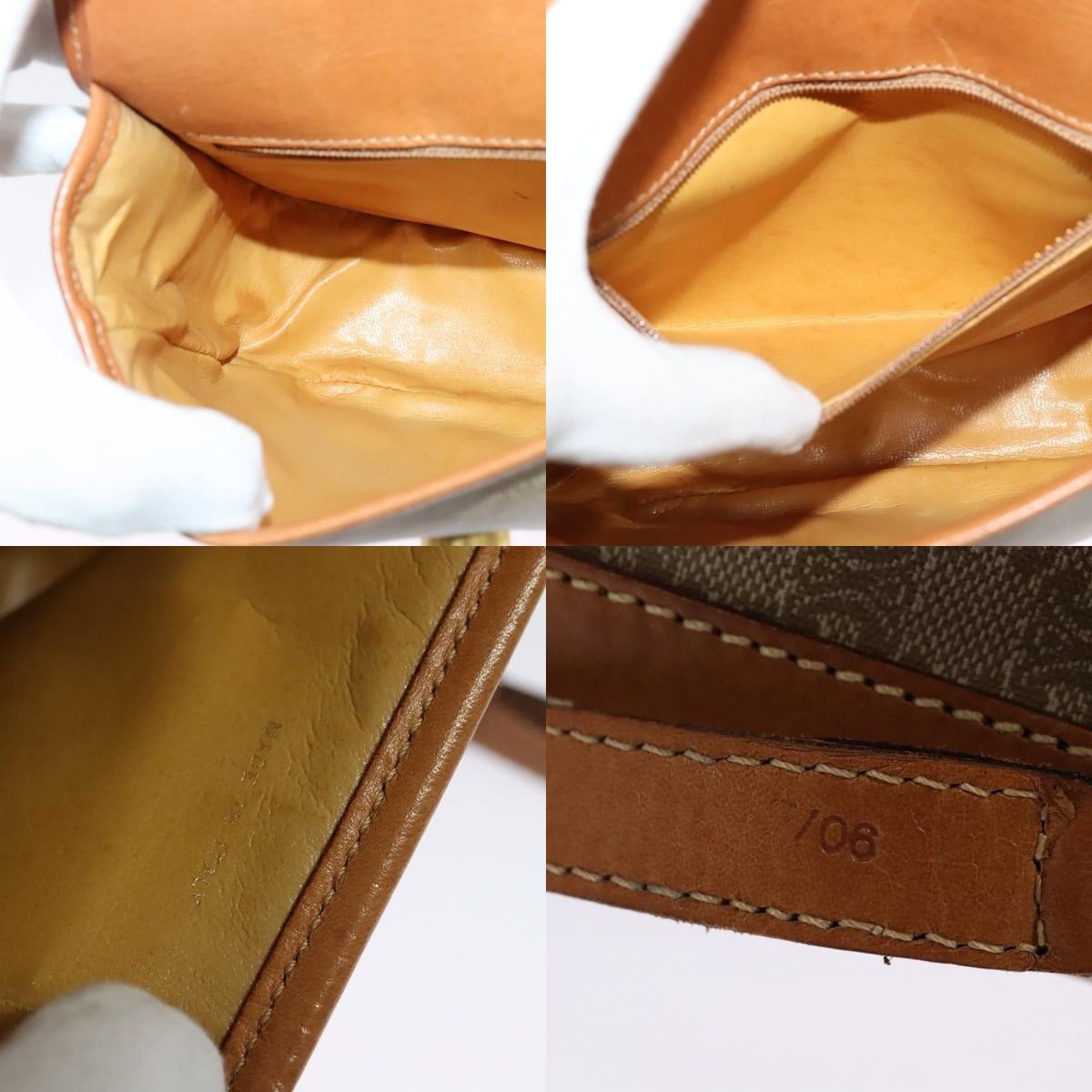 Celine CELINE Macadam Canvas Shoulder Bag Pvc Beige Gold Size ONE SIZE - 12 Thumbnail