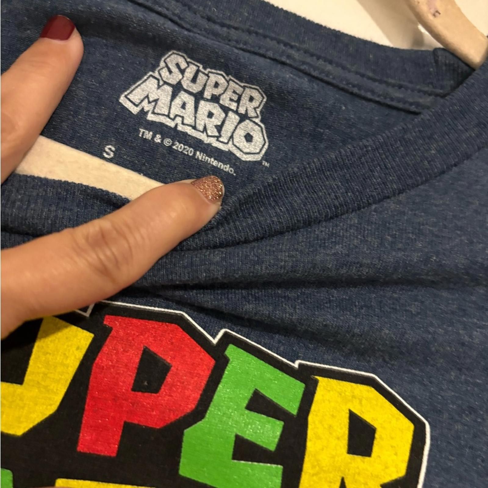 Nintendo Nintendo Super Mario Blue T-Shirt Size US S / EU 44-46 / 1 - 2 Thumbnail