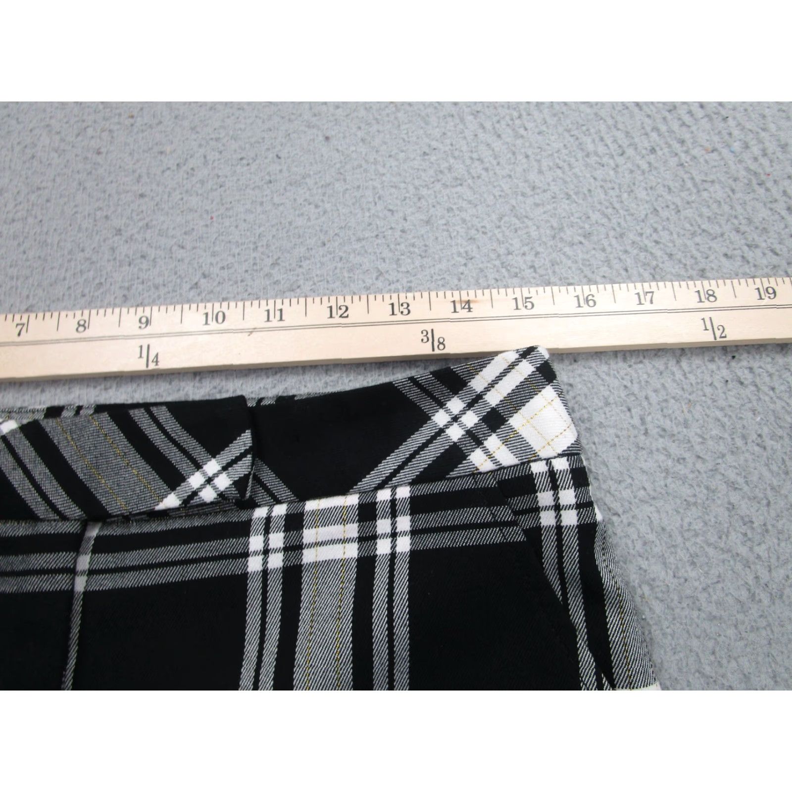 Trina Turk Trina Turk Pants Womens 2 Black White Plaid Straight Leg Dress Career Stretch Size 26" / US 2 / IT 38 - 4 Thumbnail