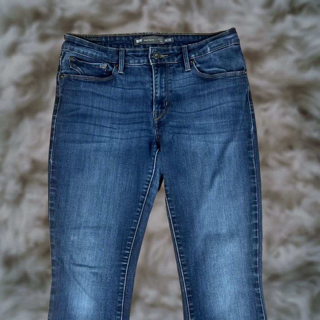 Levi's Levi’s Jeans Womens 10/30 Demi Curve Mid Rise Bootcut Denim Blue 30Wx32L Regular 5-Pocket Jeans Mens Womens Boys Girls Size 32" / US 10 / IT 46 - 1 Thumbnail
