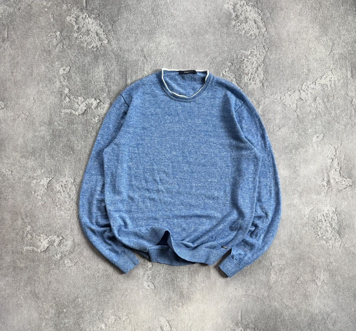 Z Zegna Zegna Sport M/size blue sweater jumper pullover long sleeve Size US M / EU 48-50 / 2 - 1 Thumbnail