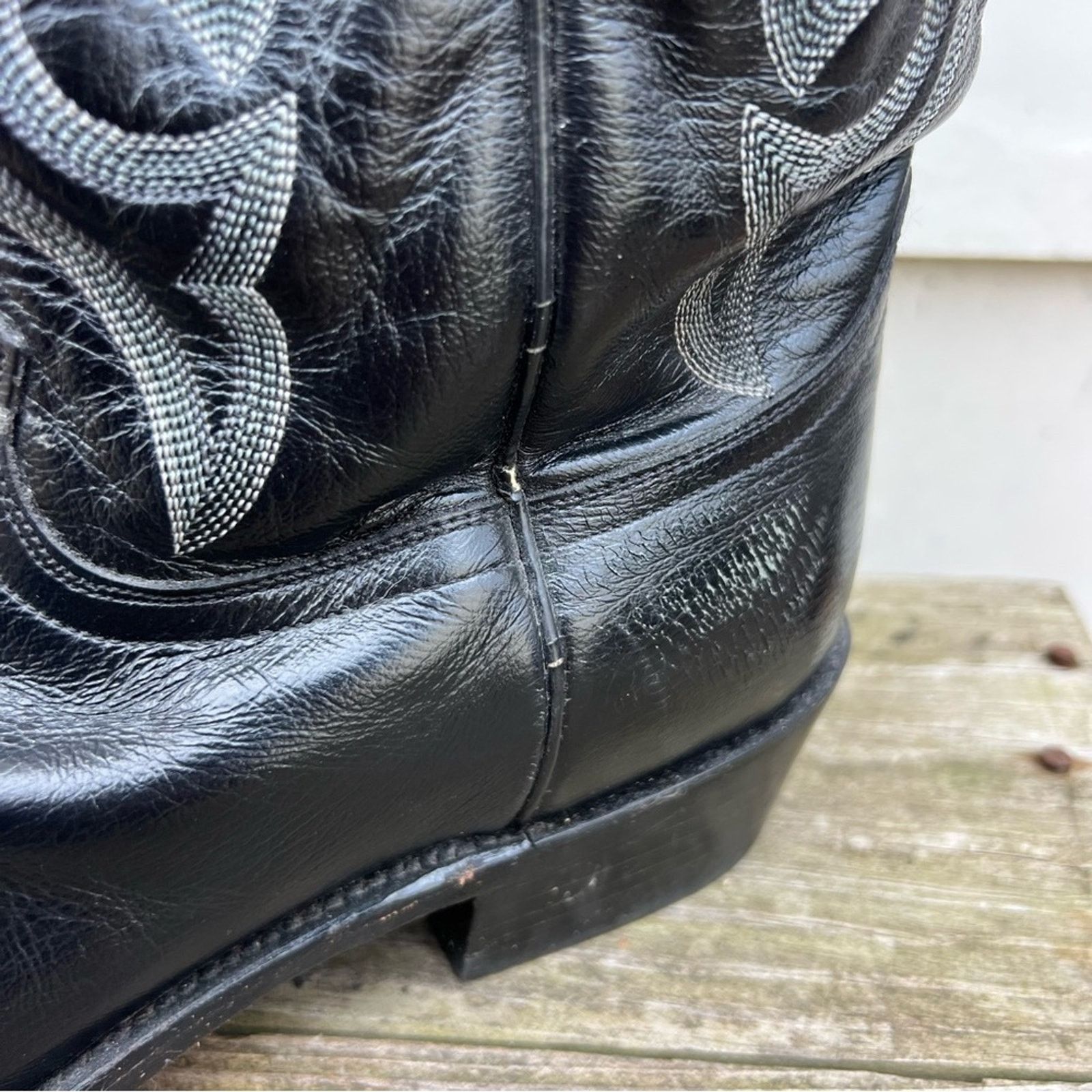 Dan Post Dan Post 11 1/2 EW Mignon Black Round Toe Cowboy Boots Size US 11.5 / EU 44-45 - 11 Thumbnail