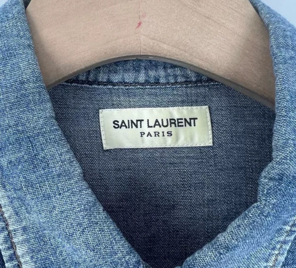 Saint Laurent Paris × Yves Saint Laurent Saint Laurent button down denim shirt 2412-Nextarrow Size US S / EU 44-46 / 1 - 6 Thumbnail