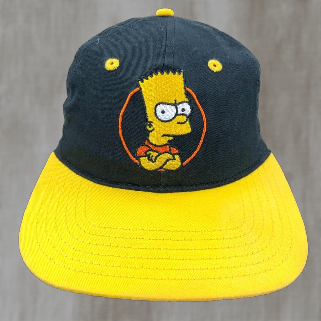Mad Engine The Simpsons Snapback Hat Cap Bart Simpson Black Yellow Mad Engine Retro Adult Size ONE SIZE - 1 Thumbnail