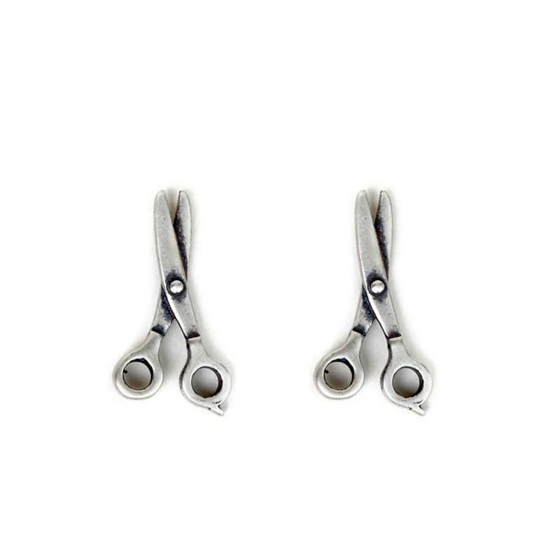 Jewelry Scissors Stud Earrings 925 Sterling Silver Ear Jewelry Gift Size ONE SIZE - 6 Thumbnail