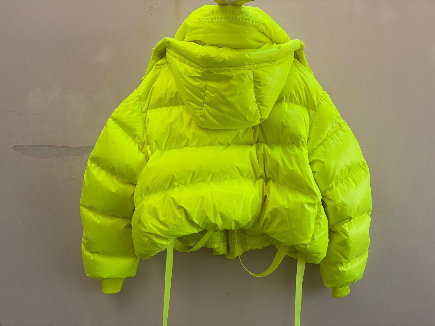 Juun.J JUUN.J Womens Oversized Puffer Down Jacket RARE neon yellow Size XS / US 0-2 / IT 36-38 - 7 Thumbnail
