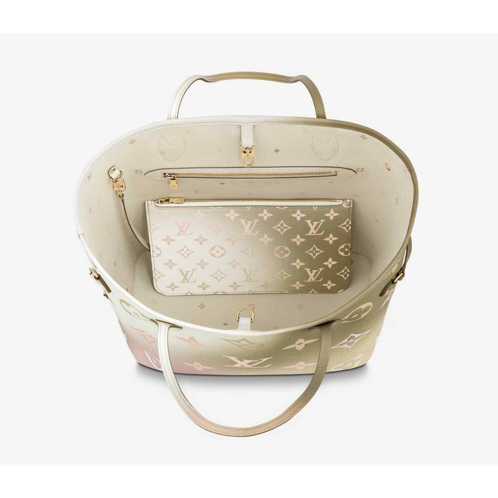 Louis Vuitton Louis Vuitton Neverfull Beige Tote Top Handle Shoulder Bag Size ONE SIZE - 9 Thumbnail