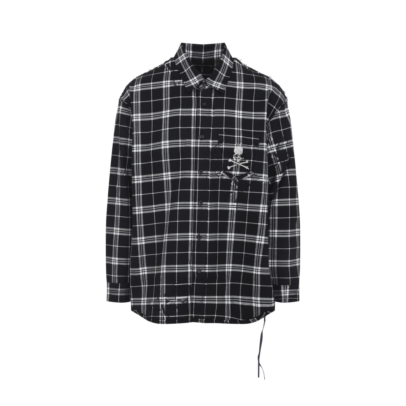 Mastermind World Reversible Raw Edge Plaid Shirt