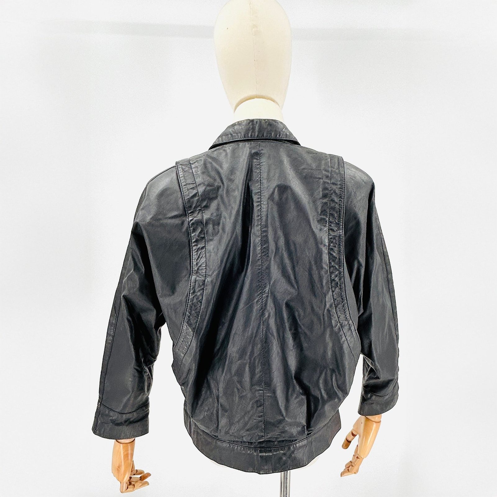 Vintage Vintage 80s Black Argentina Leather Retro Punk Jacket Size L / US 10 / IT 46 - 6 Thumbnail