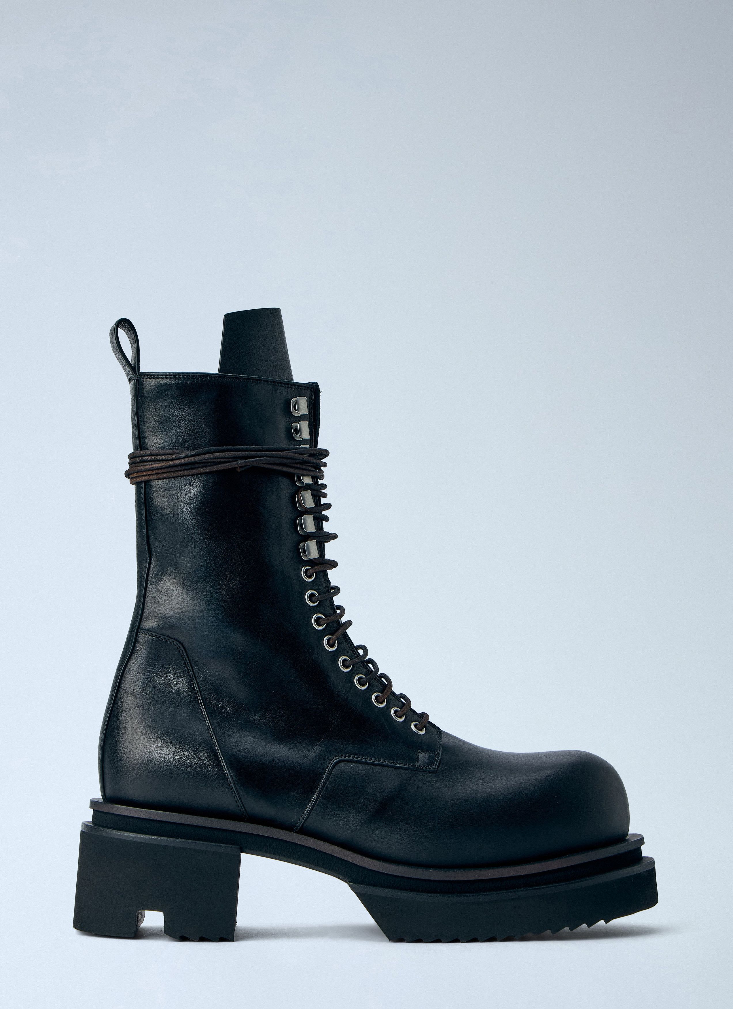 Rick Owens RICK OWENS Black Bauhaus Ballast Biker Boots EU42 | Grailed
