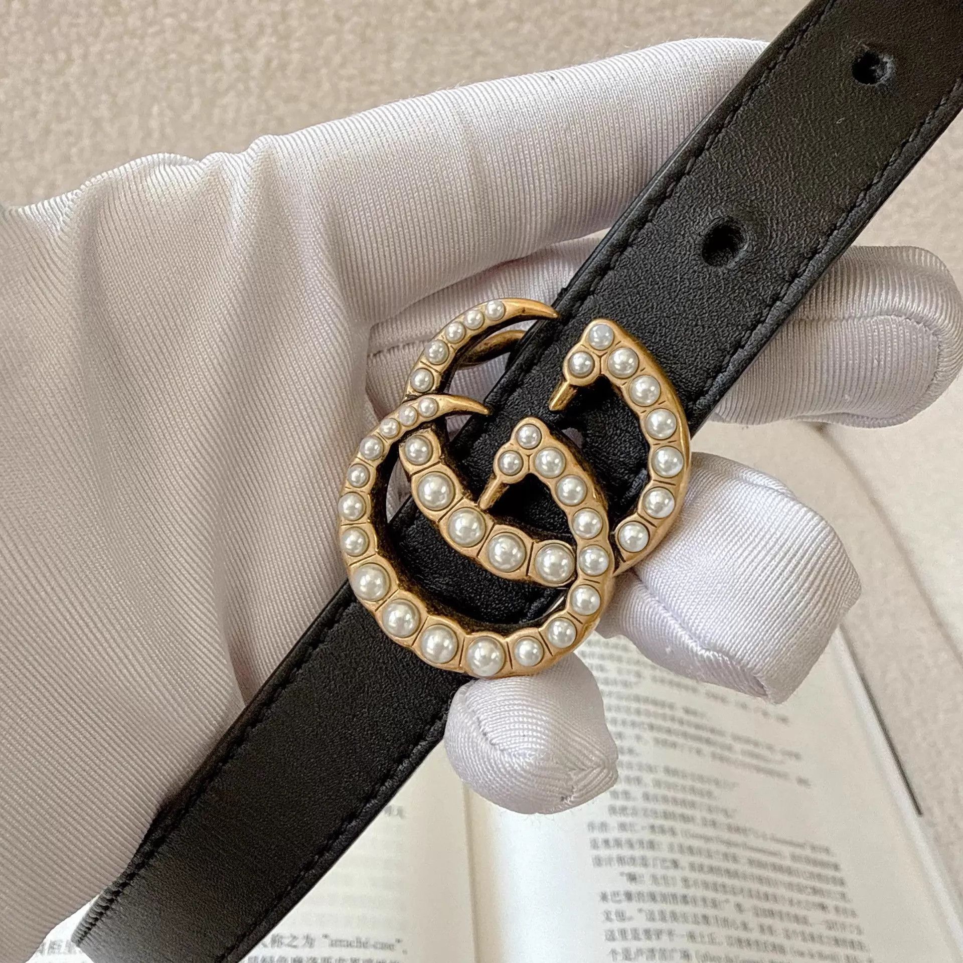 Gucci Gucci Pearl Belt 80×32 Pre-Owned Size ONE SIZE - 3 Thumbnail