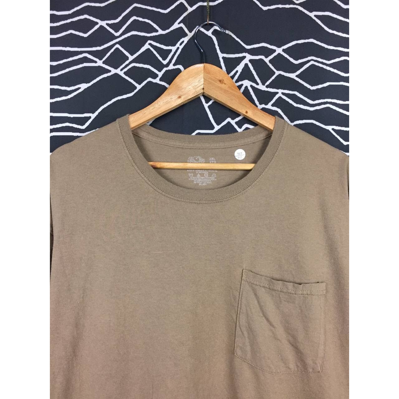 Fruit Of The Loom × Vintage Fruit Of The Loom Plain Blank Essentials Pocket Tee Size US XXL / EU 58 / 5 - 3 Thumbnail