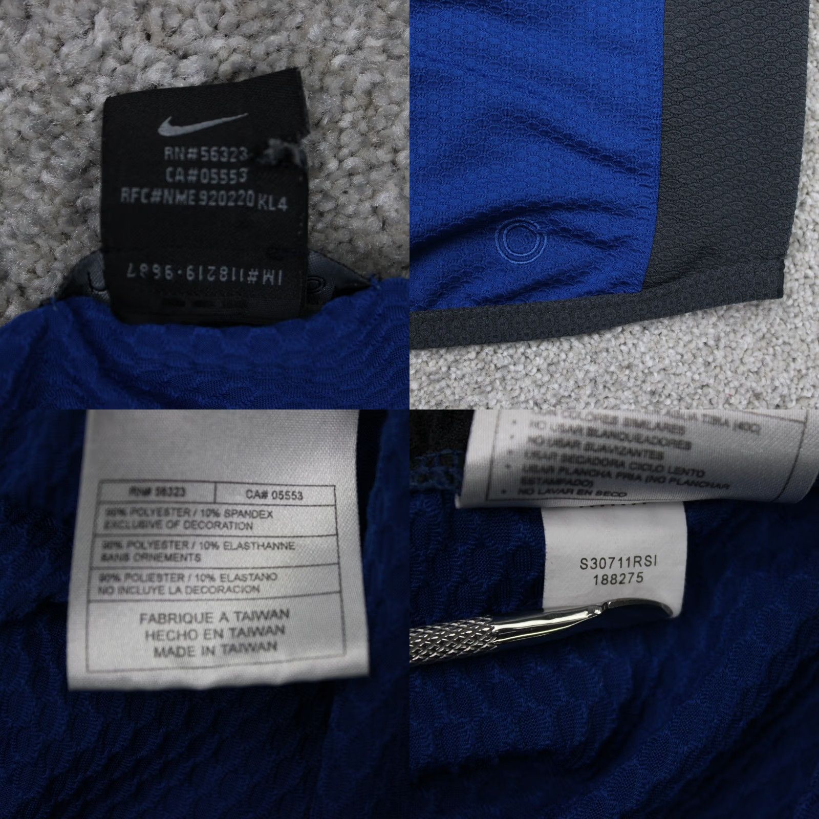 Nike Nike Sphere Shirt Men L Blue/Gray Textured Waffle Knit L/S Polyester Size US L / EU 52-54 / 3 - 8 Thumbnail