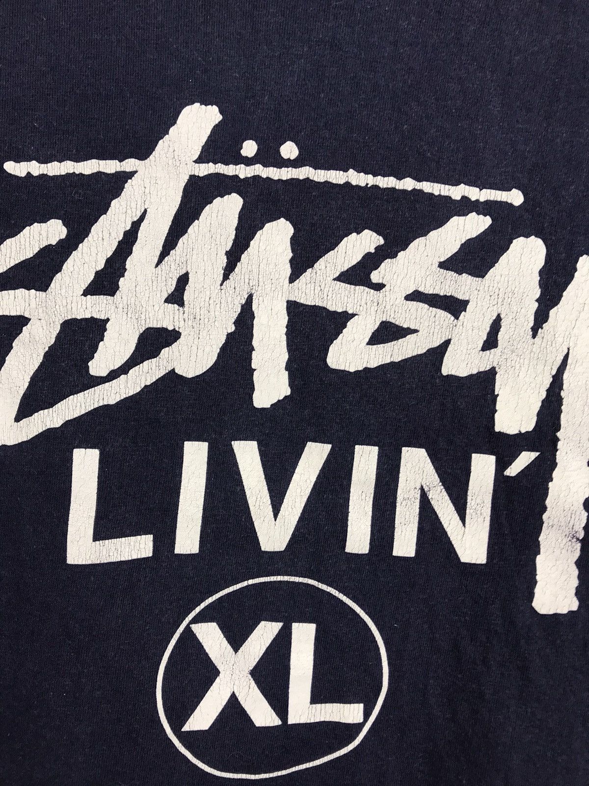 Stussy Vintage Stussy Livin Big Logo Faded Tee Size US M / EU 48-50 / 2 - 3 Thumbnail