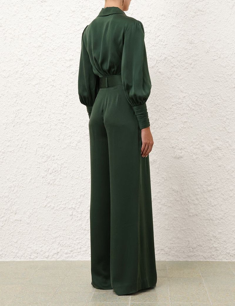 Zimmermann oc11z0226 Silk Tuck Pants In Forest Green Size 26" / US 2 / IT 38 - 4 Thumbnail