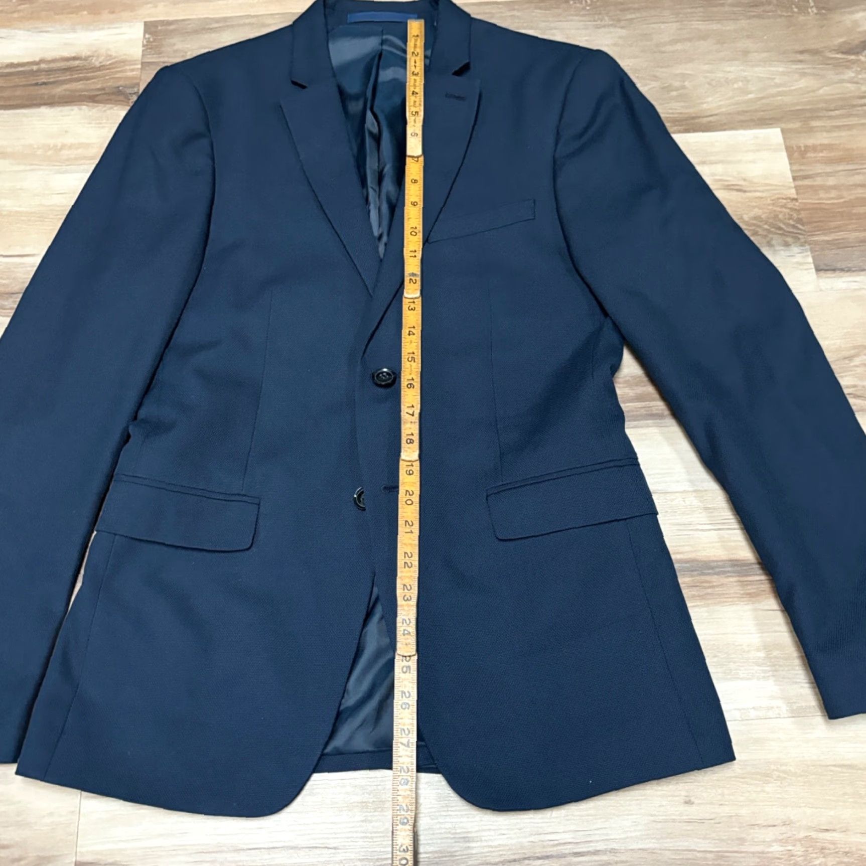 Topman Topman Blazer 36R Mens Navy Blue Sport Jacket 2 Button Size 36R - 5 Thumbnail